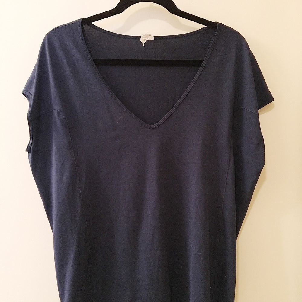 Navy V Neck Tee